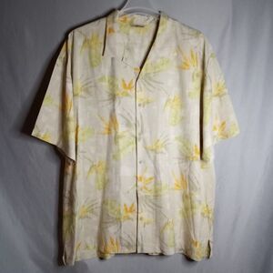 Tommy Bahama Silk Men's Tropical Button Down Short Sleeve Hawaiian Shirt XXL